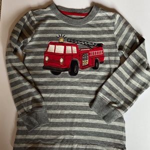 Long Sleeve Fire Truck Tee Shirt